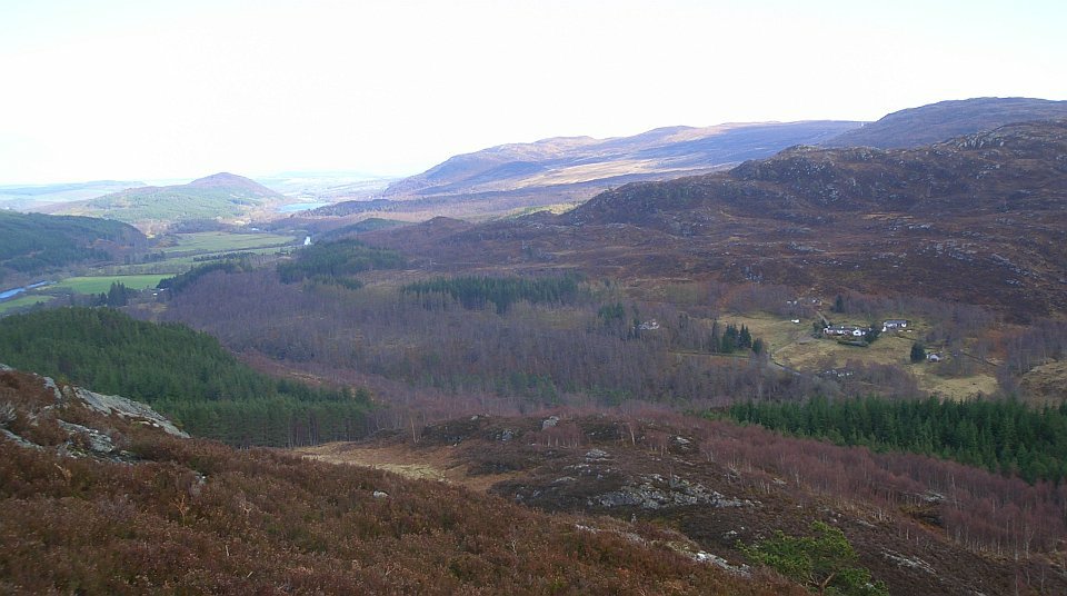 view east from hill across the glen